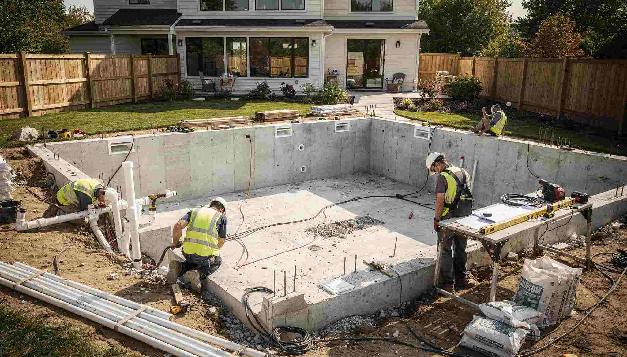 בניית בריכת שחייה